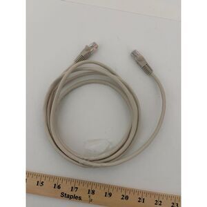 light grey Cat5e Ethernet patch cable with RJ-45 connector